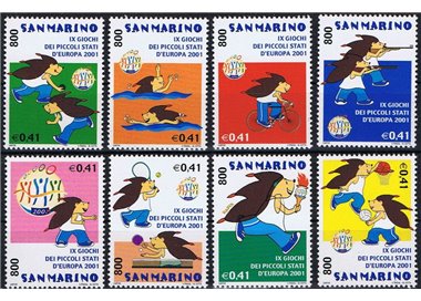 SAN MARINO 2001 Games of the Small States 8v MNH**
