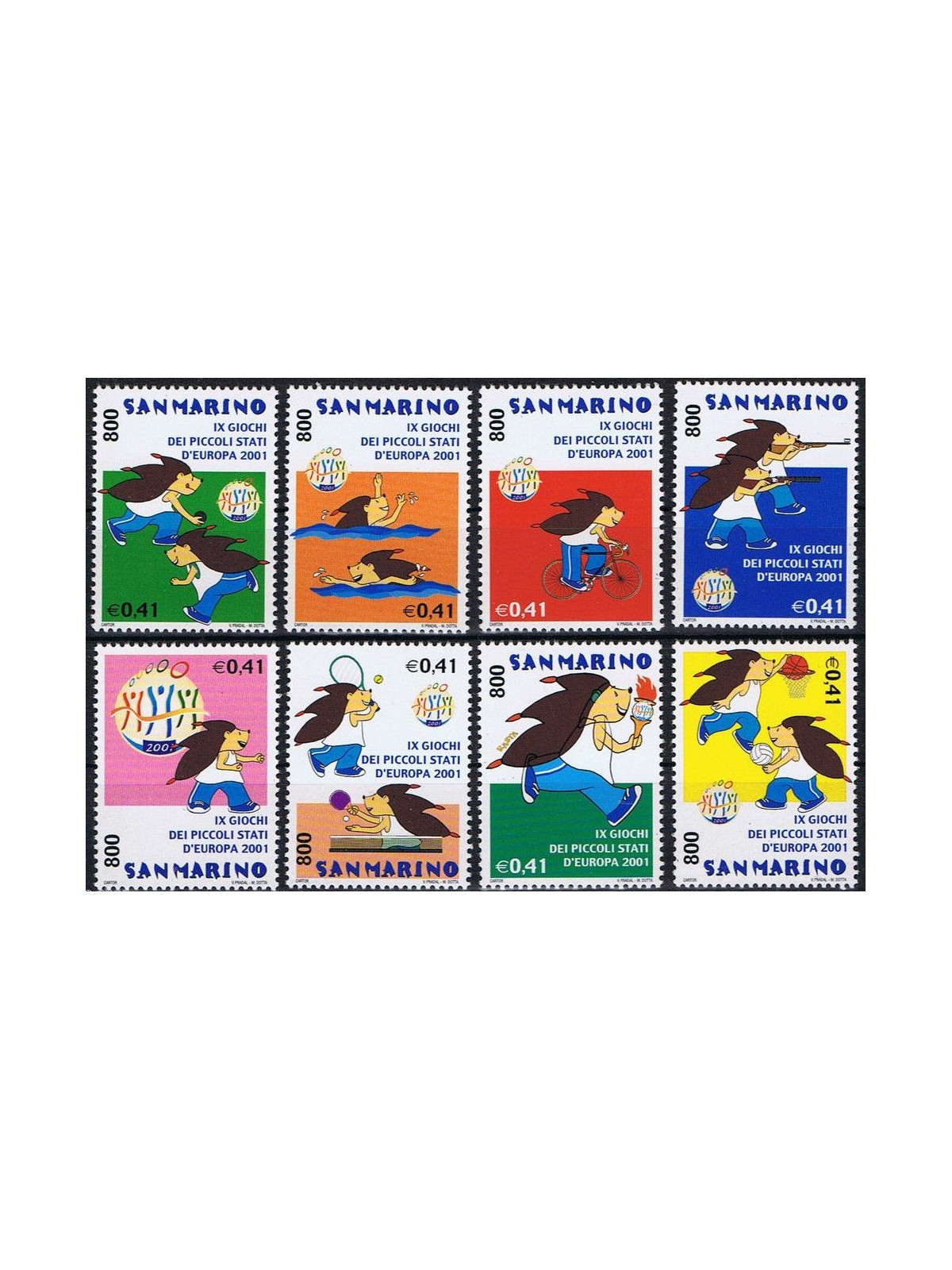 SAN MARINO 2001 Games of the Small States 8v MNH**