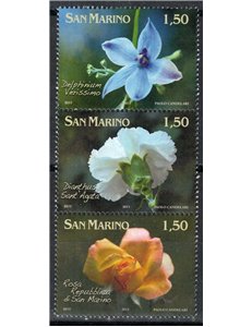 SAN MARINO 2011 Fiori dedicati a San Marino 3v MNH**