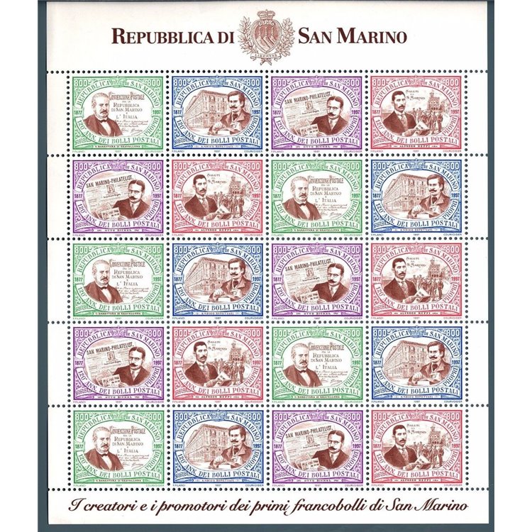 SAN MARINO 1997 First stamp of San Marino m/s MNH**