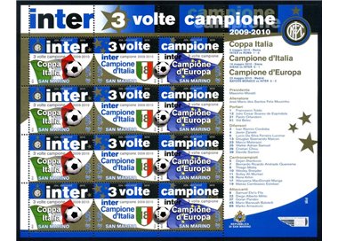 SAN MARINO 2010 Inter 3 volte campione MF MNH**