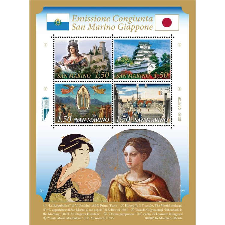 SAN MARINO 2010 Joint issue San Marino and Japan s/s MNH**