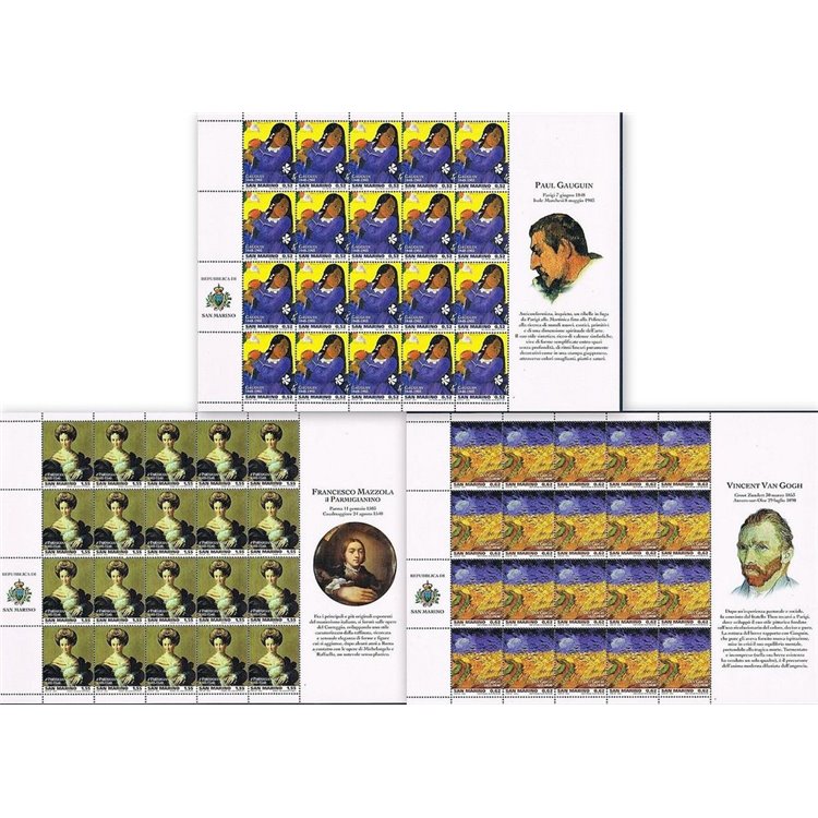 SAN MARINO 2003 Great Masters of Painting 3 m/s MNH**