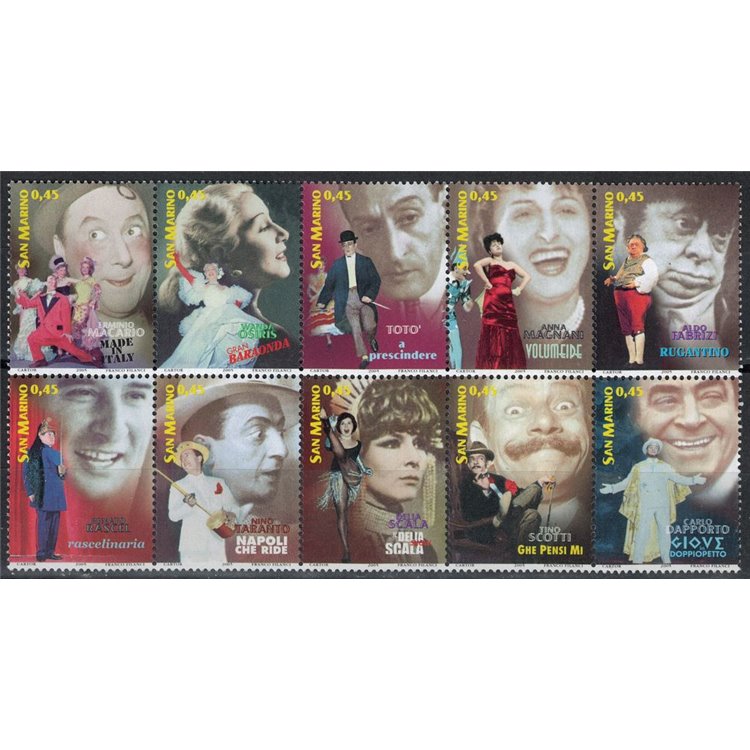 SAN MARINO 2005 Il teatro di rivista 10v MNH**