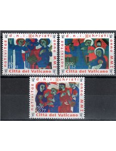 VATICAN 2001 Christmas 3v MNH**