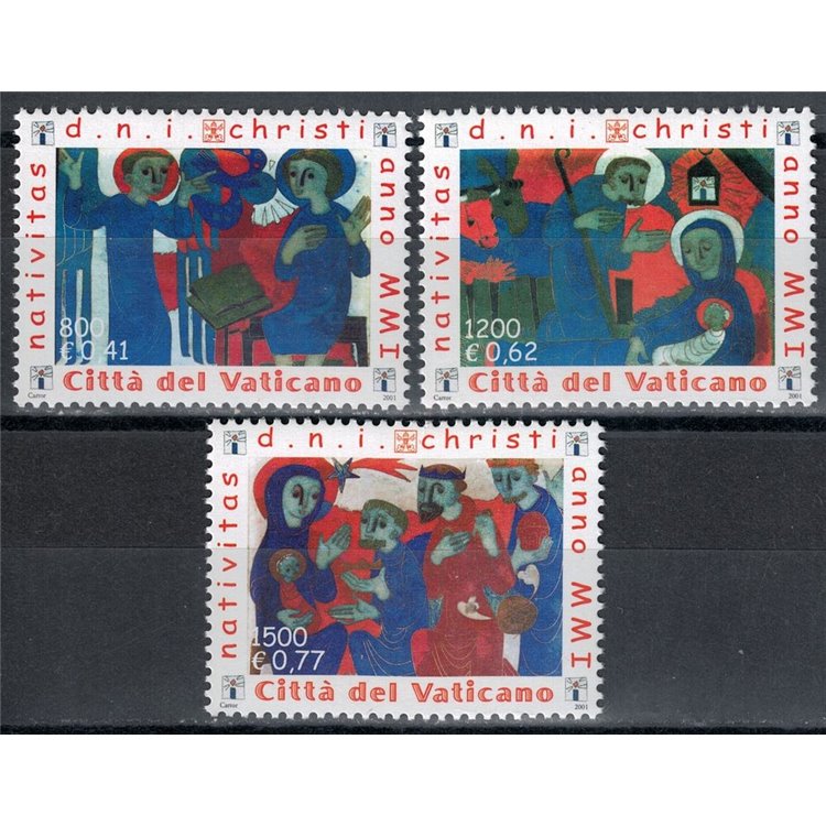 VATICAN 2001 Christmas 3v MNH**