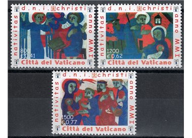 VATICANO 2001 Natale 3v MNH**