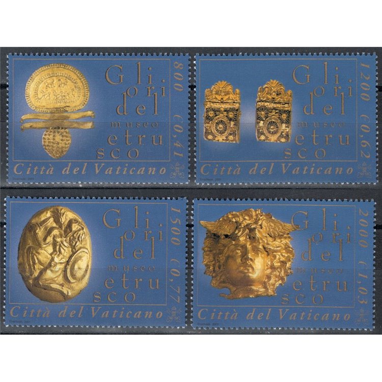 VATICANO 2001 Gli ori del museo etrusco 4v MNH**