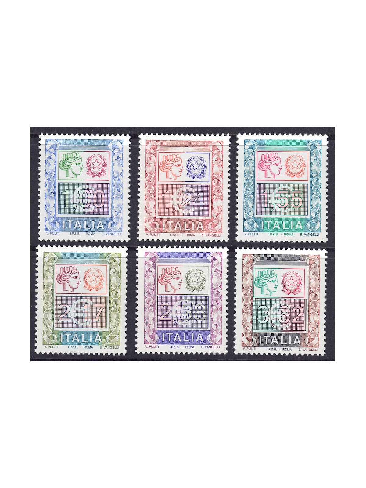 ITALY 2002 High values 6v MNH**