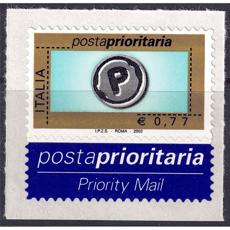 ITALY 2002 Priority mail €0.77 MNH**