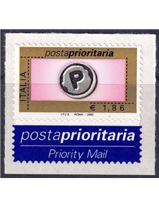 ITALY 2002 Priority mail €1.86 MNH**