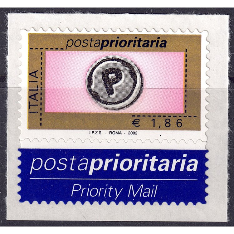ITALY 2002 Priority mail €1.86 MNH**
