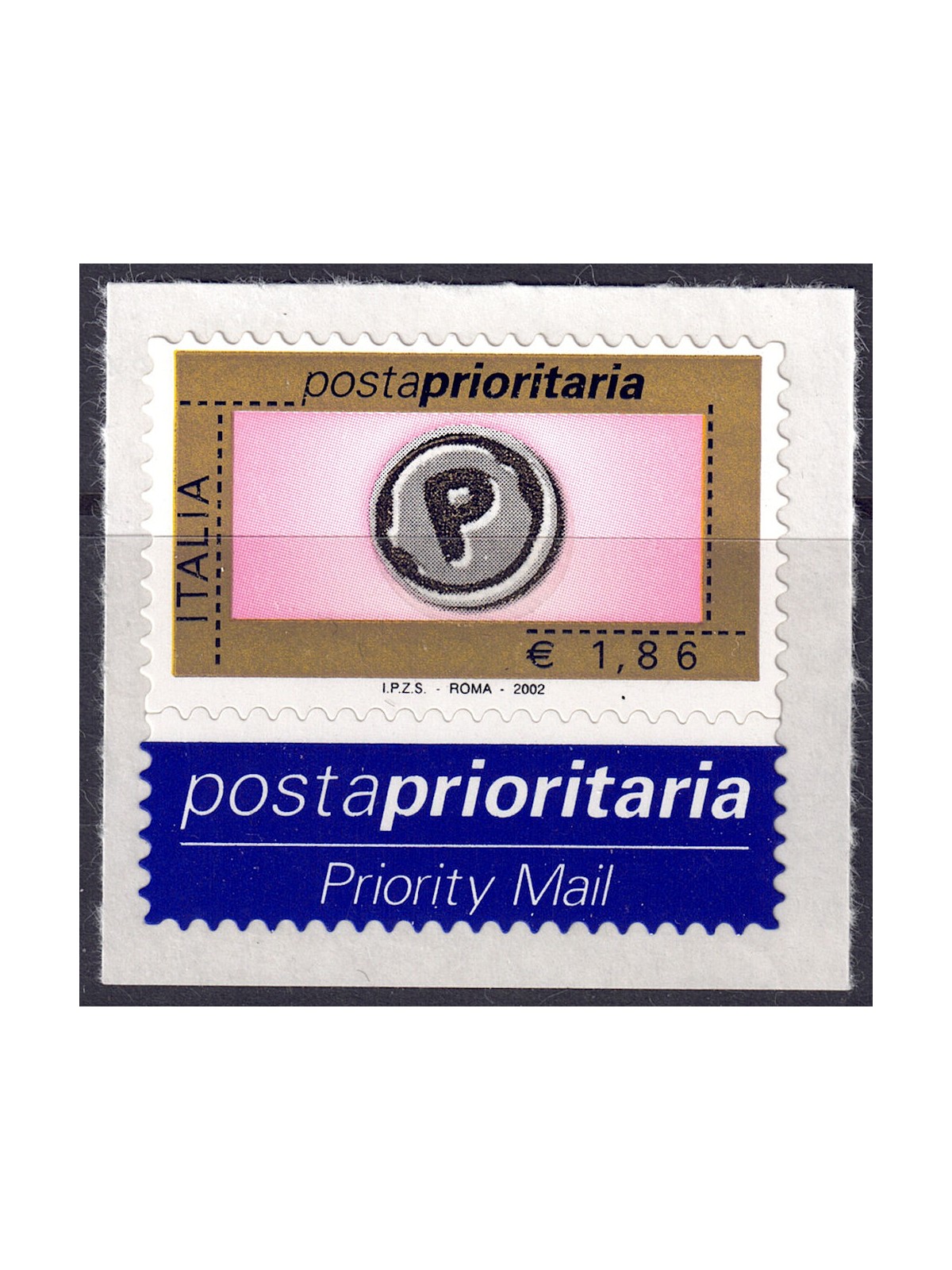 ITALY 2002 Priority mail €1.86 MNH**