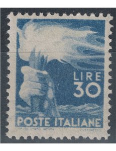 ITALIA 1945-46 30£ Democratica MNH**