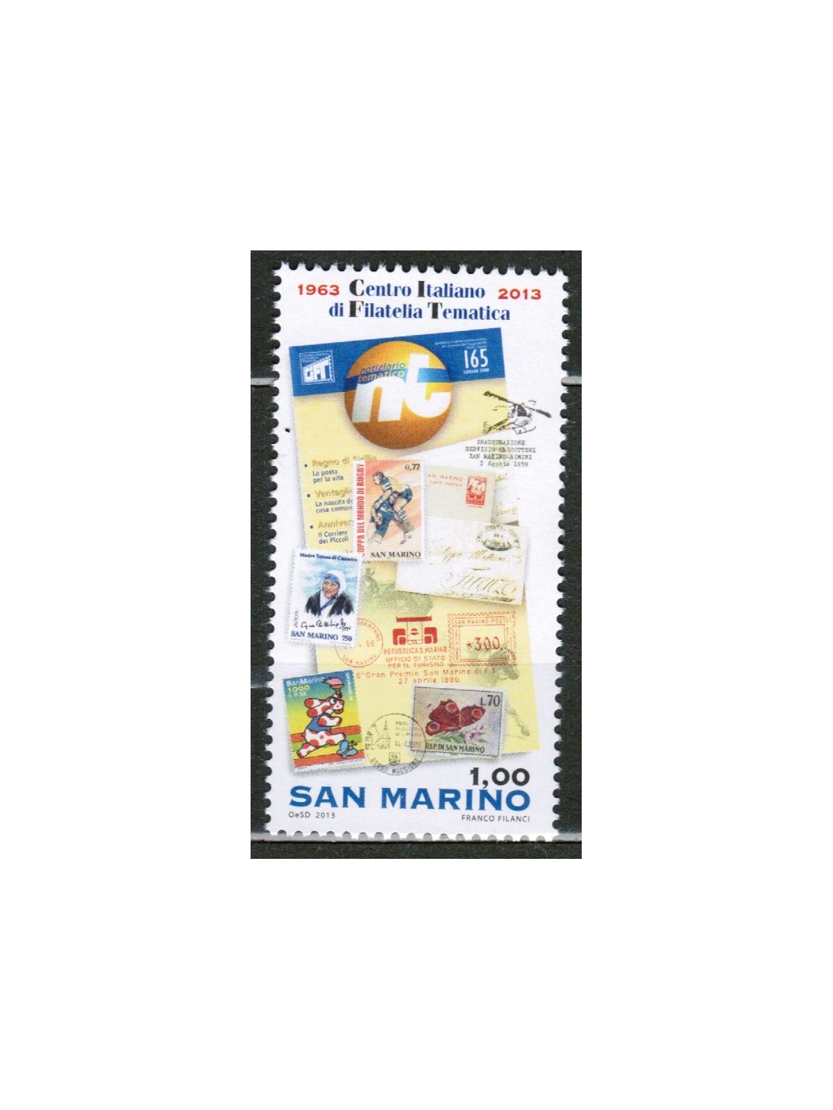 SAN MARINO 2013 Centro italiano di filatelia tematica MNH**