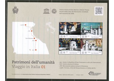 SAN MARINO 2013 Patrimoni dell'umanità BF MNH**