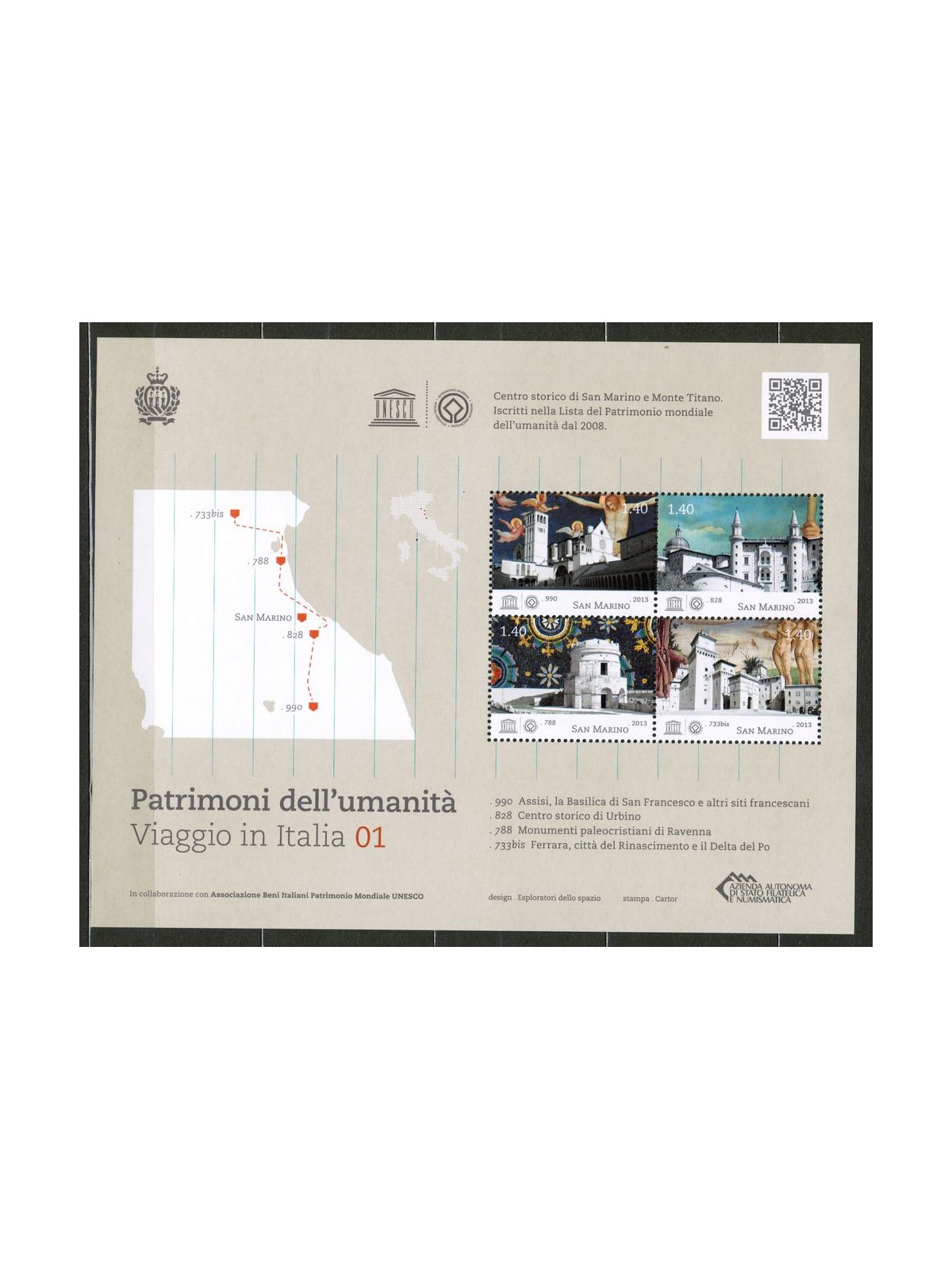 SAN MARINO 2013 World Heritage s/s MNH**