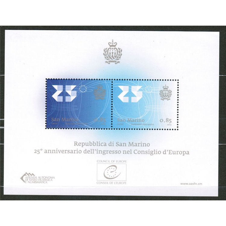 SAN MARINO 2013 Consiglio d'Europa BF MNH**