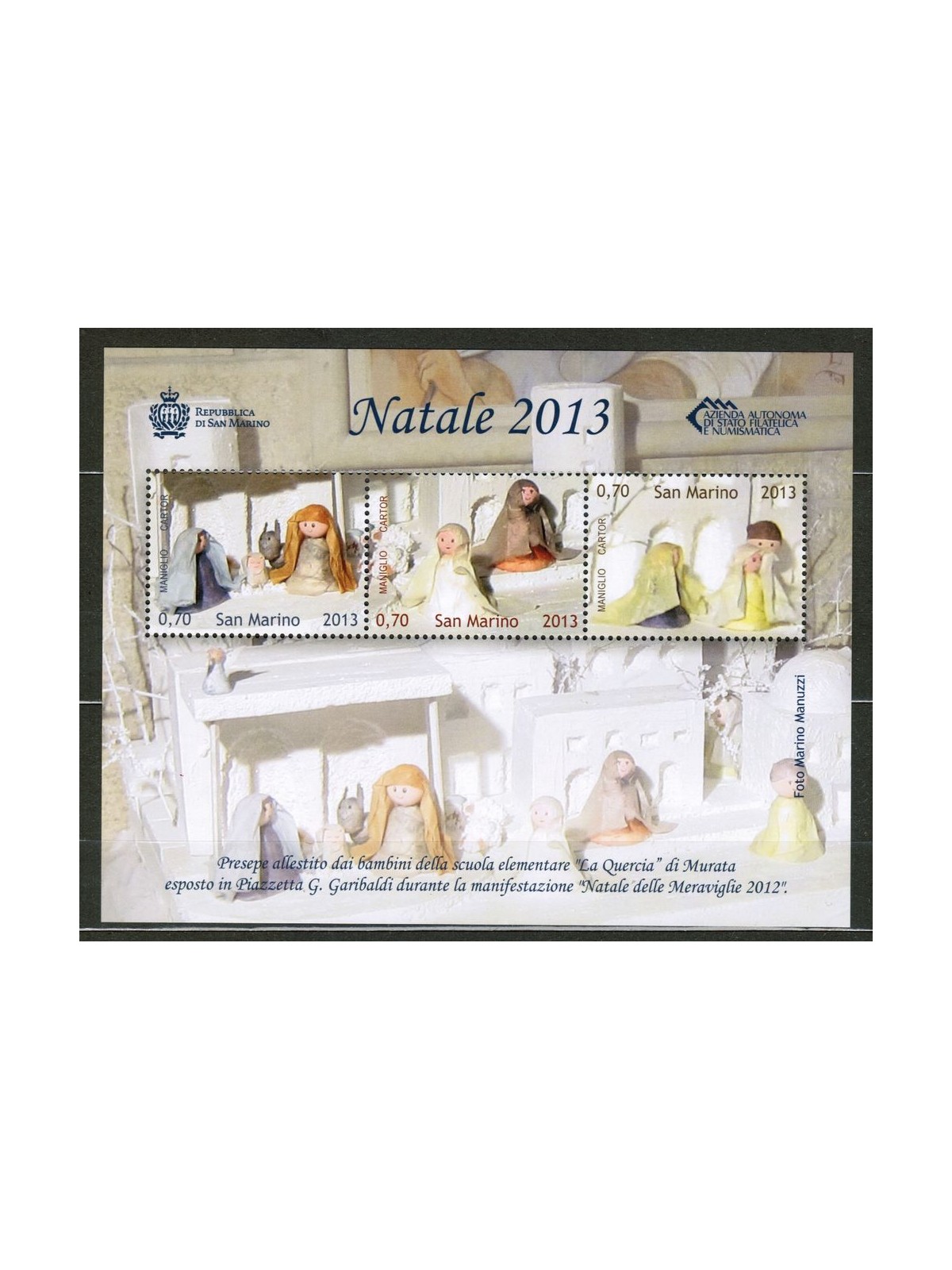 SAN MARINO 2013 Natale BF MNH**