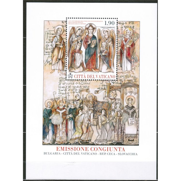 VATICAN 2013 Evangelization of Great Moravia, Cyril and Methodius s/s MNH**