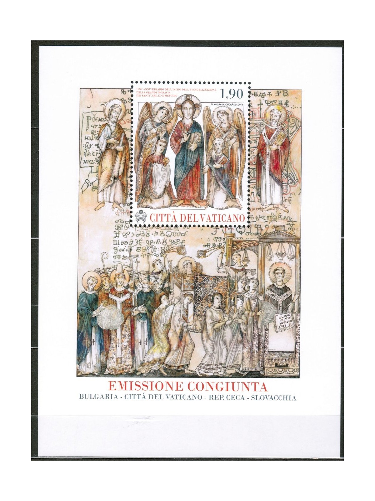 VATICAN 2013 Evangelization of Great Moravia, Cyril and Methodius s/s MNH**