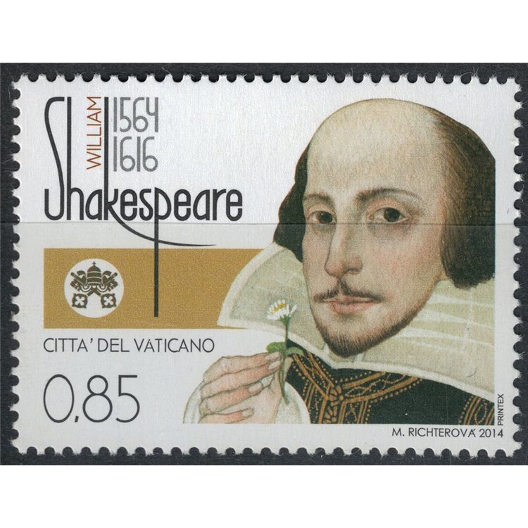 VATICANO 2014 William Shakespeare MNH**