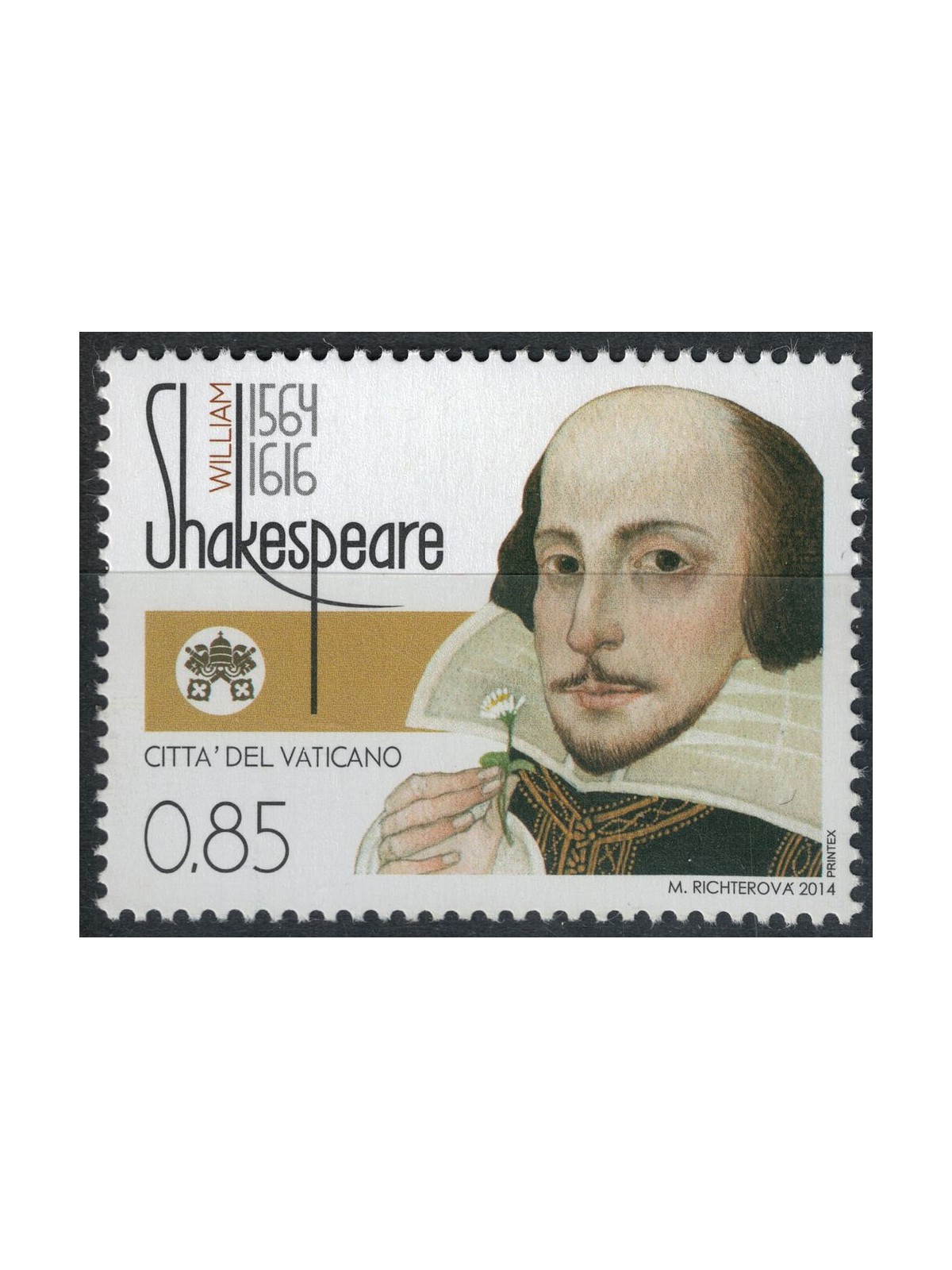 VATICANO 2014 William Shakespeare MNH**