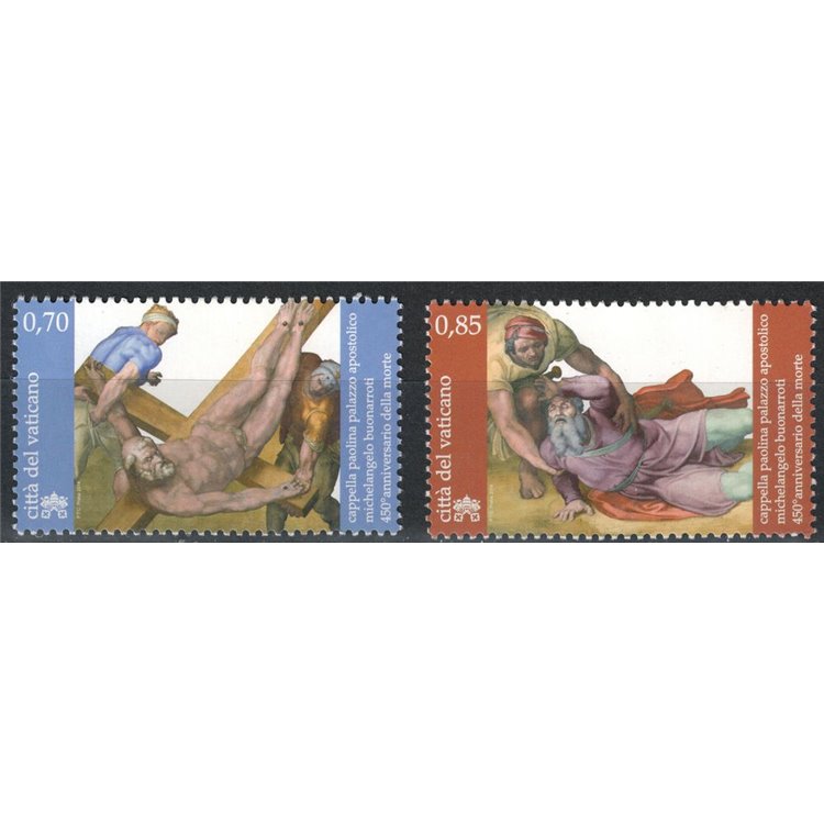 VATICANO 2014 Anniversario della morte di Michelangelo 2v MNH**
