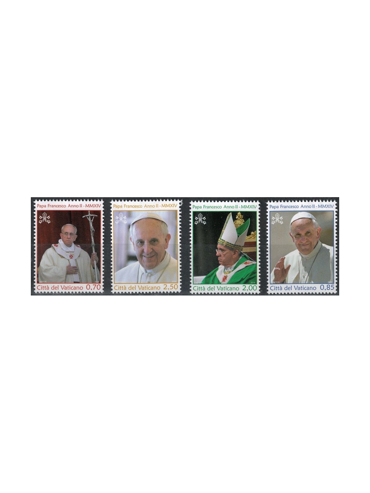 VATICANO 2014 Papa Francesco 4v MNH**