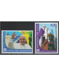 VATICANO 2014 Viaggi del Papa 2v MNH**