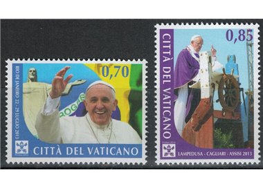 VATICANO 2014 Viaggi del Papa 2v MNH**