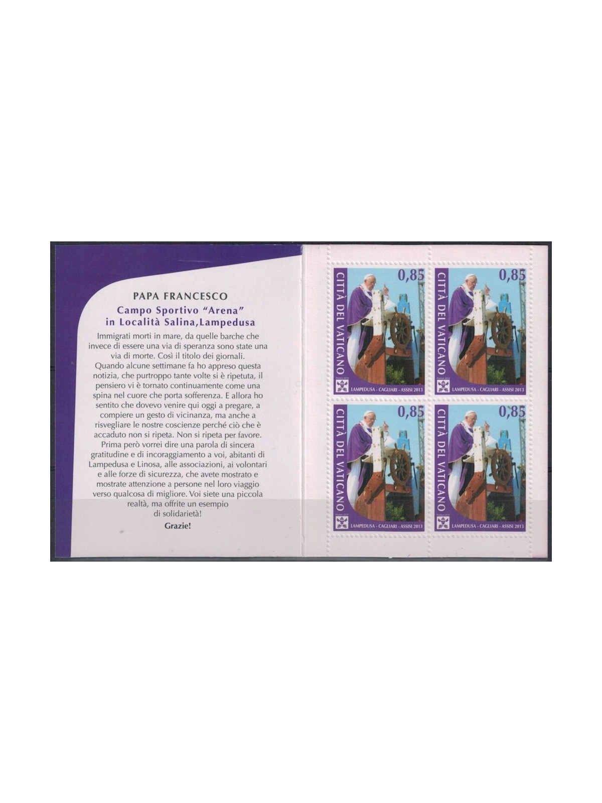 VATICAN 2014 Pope's Travels booklet MNH**