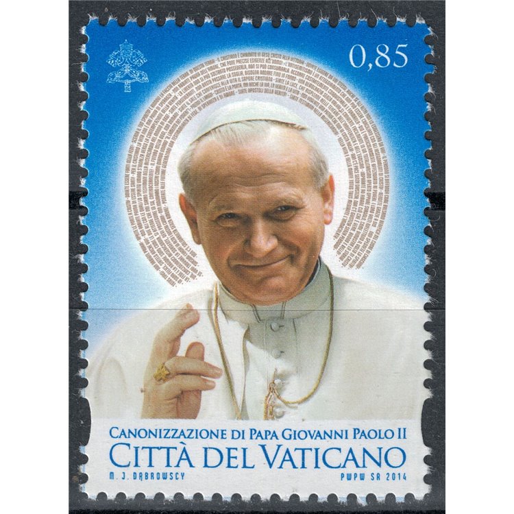 VATICAN 2014 Canonization of Pope John Paul II MNH**