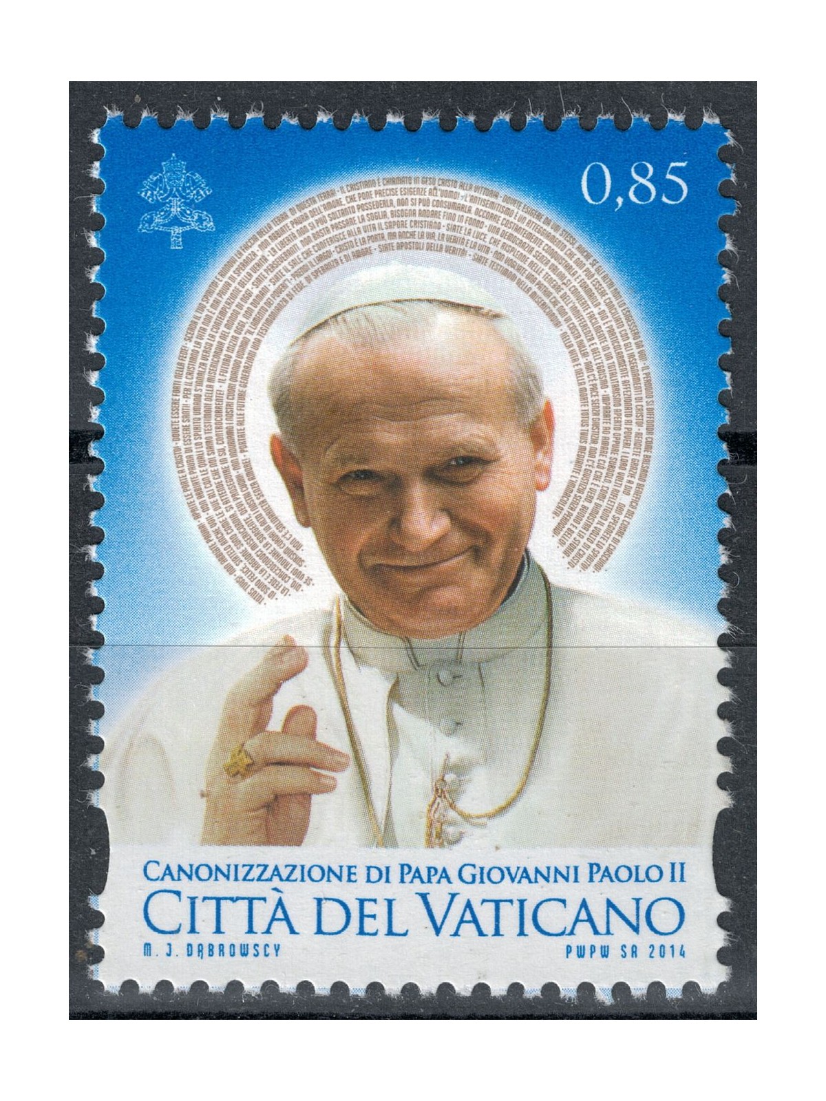 VATICANO 2014 Canonizzazione di Papa Giovanni Paolo II MNH**