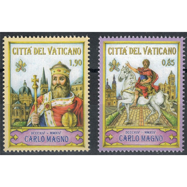 VATICAN 2014 Charlemagne 2v MNH**
