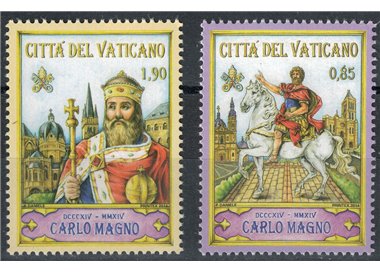 VATICAN 2014 Charlemagne 2v MNH**