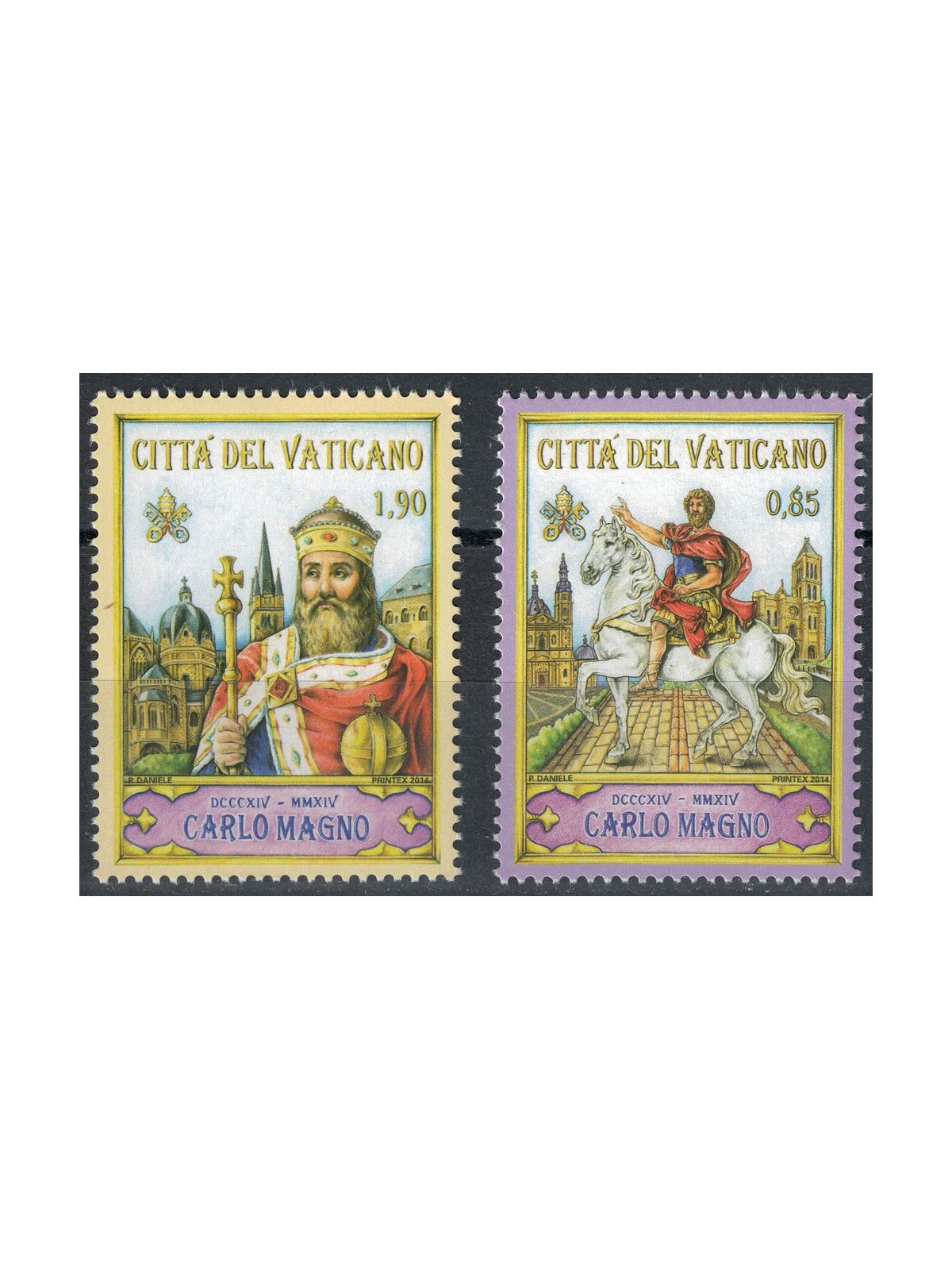 VATICAN 2014 Charlemagne 2v MNH**
