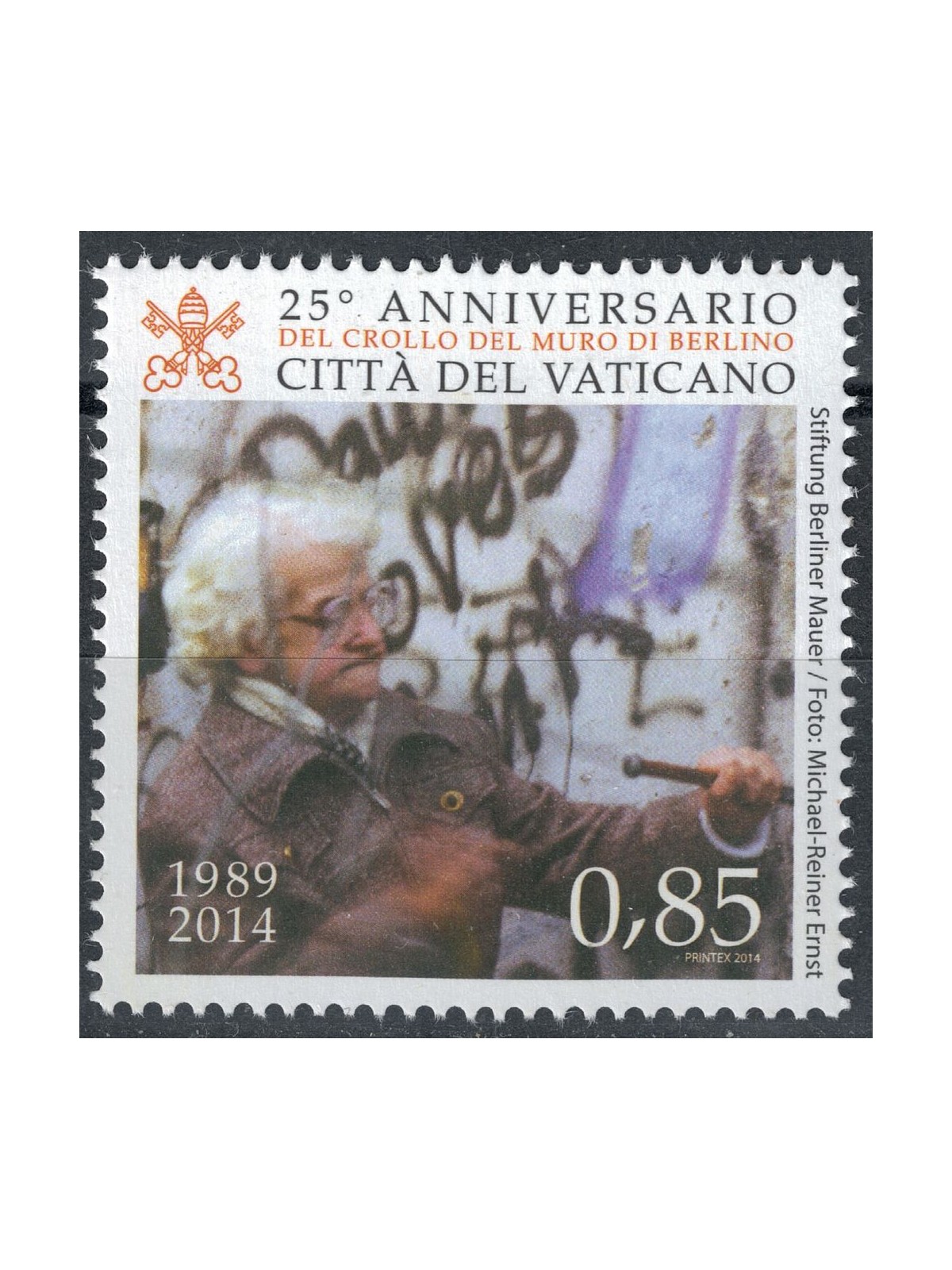 VATICANO 2014 Muro di Berlino MNH**