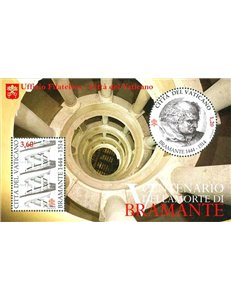 VATICANO 2014 Anniversario della morte di Bramante BF MNH**
