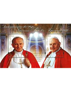 VATICANO 2014 Giovanni Paolo II e Giovanni XXIII BF MNH**