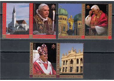 VATICAN 2007 Birthday of Pope Benedict XVI 3v MNH**