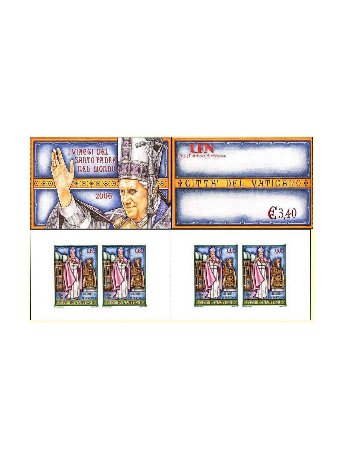 VATICANO 2007 Viaggi di Benedetto XVI LB MNH**