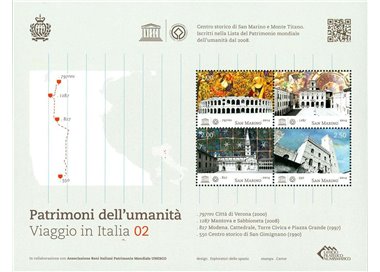 SAN MARINO 2014 Patrimonio Unesco BF MNH**