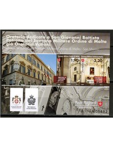 SMOM 2013 Oratorio dedicato a San Giovanni Battista BF MNH**