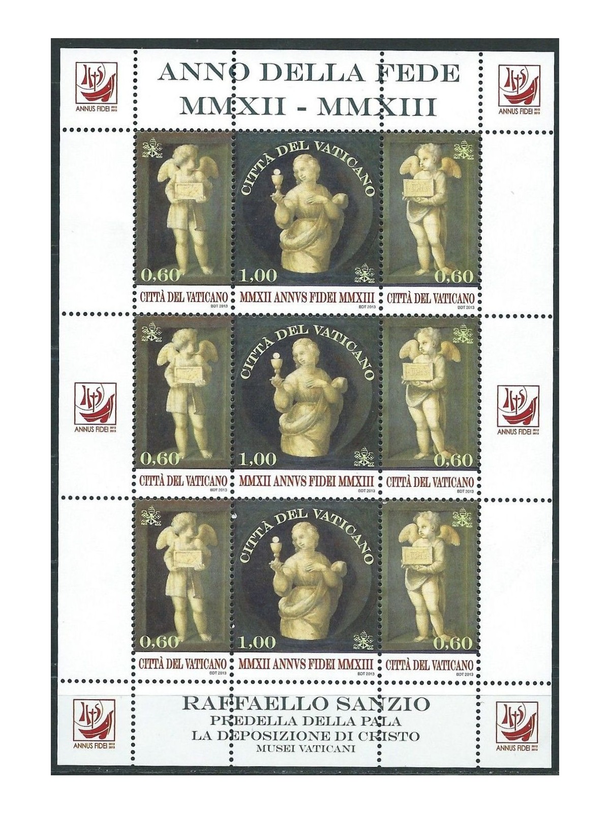 VATICANO 2013 Anno della Fede, Raffaello Sanzio MF MNH**