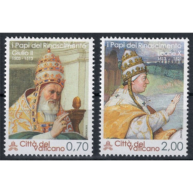 VATICANO 2013 I Pontefici del Rinascimento 2v MNH**