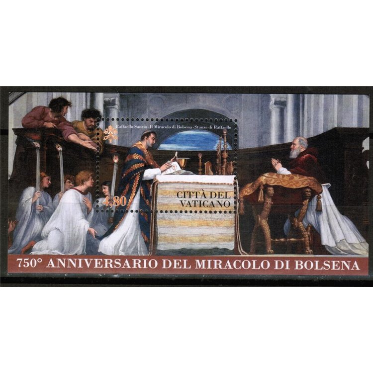 VATICANO 2013 Miracolo di Bolsena BF MNH**