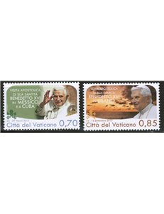 VATICAN 2013 Pope's Travels 2v MNH**