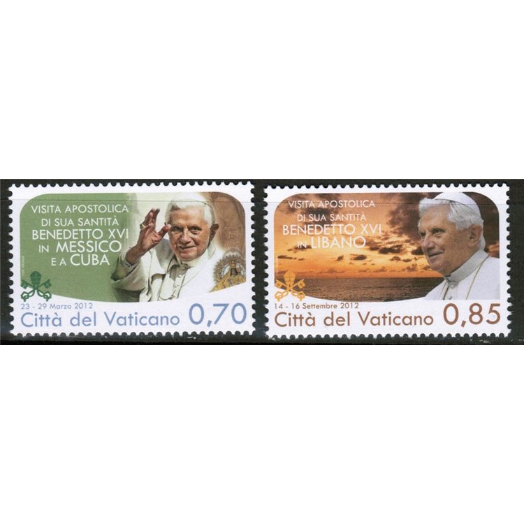VATICANO 2013 Viaggi del Papa 2v MNH**