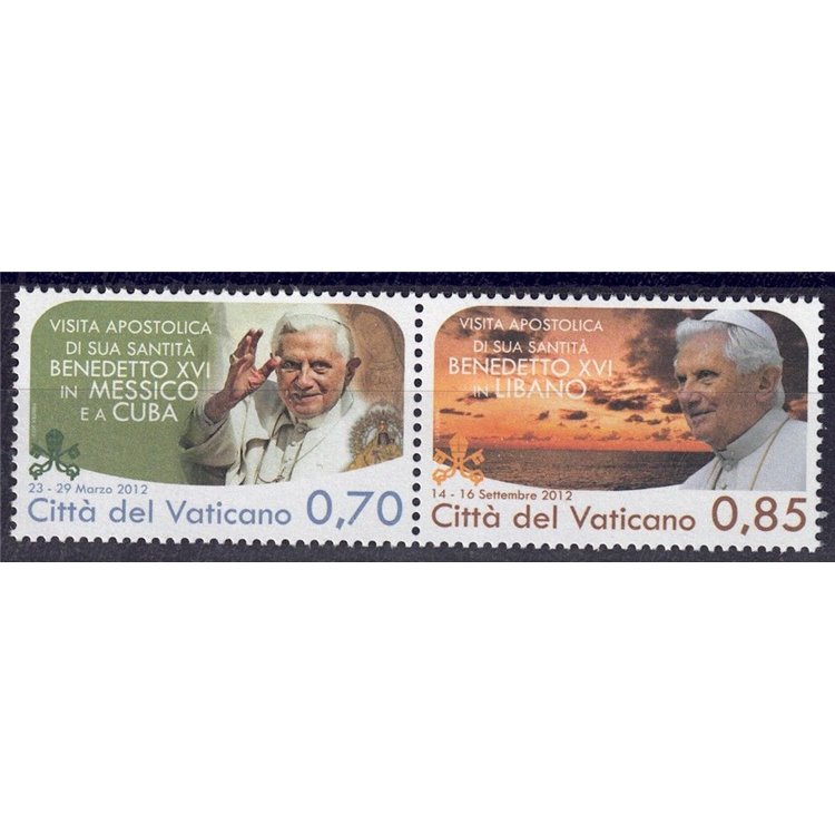 VATICANO 2013 Viaggi del Papa (da LB) 2v MNH**